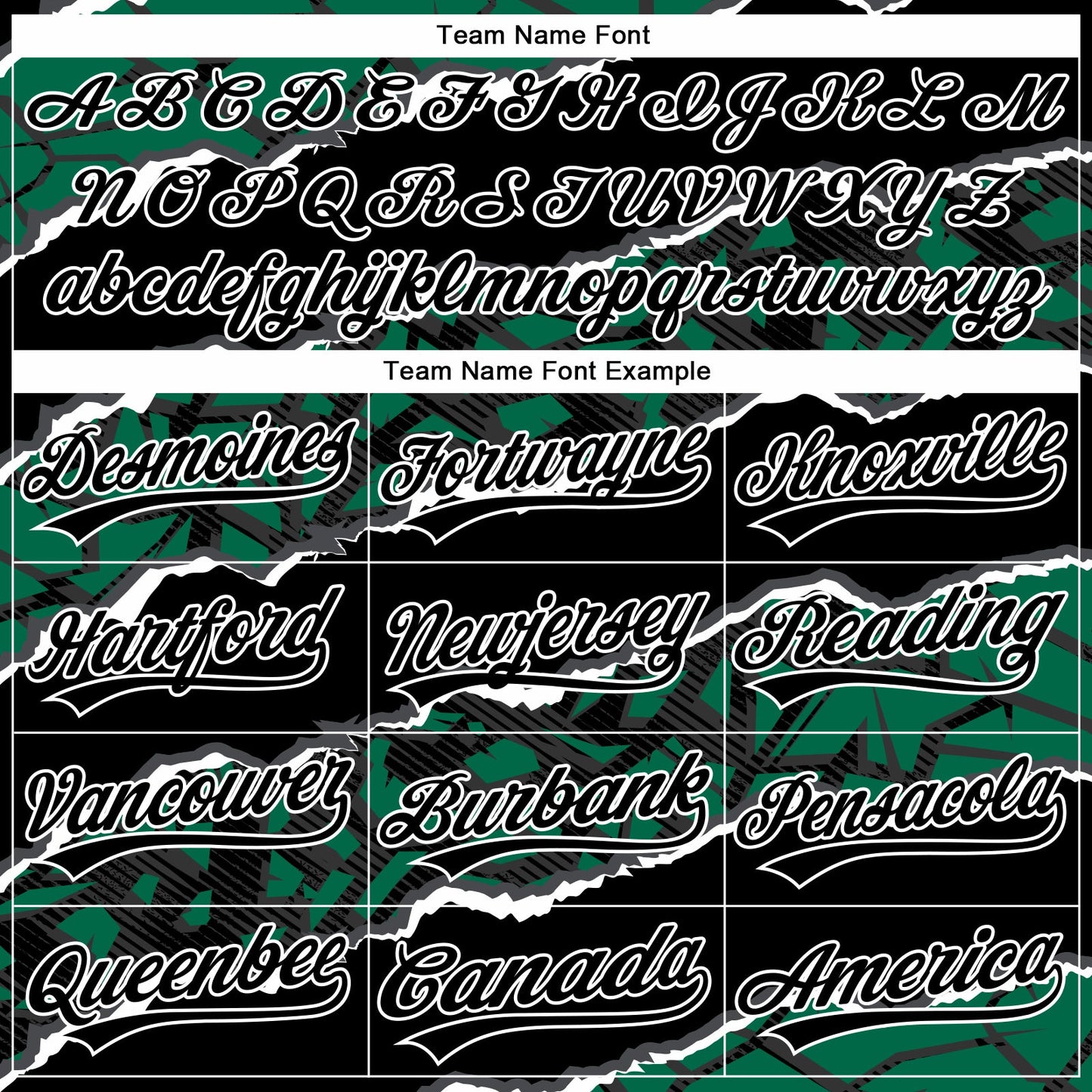 Custom Stitched Black Kelly Green-White 3D Pattern Design Torn Paper Style Sports Pullover Sweatshirt Hoodie view 3