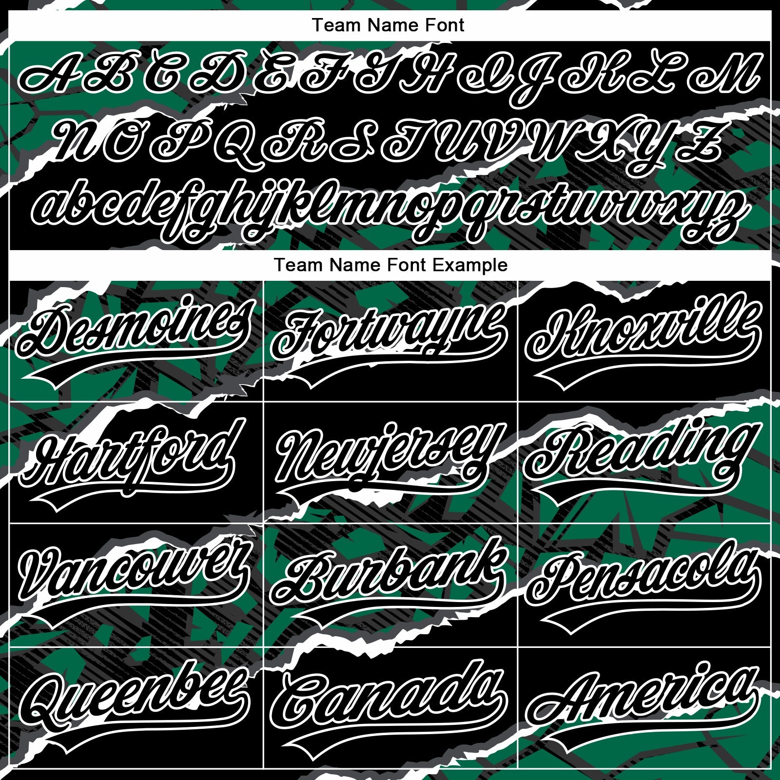 Custom Stitched Black Kelly Green-White 3D Pattern Design Torn Paper Style Sports Pullover Sweatshirt Hoodie view 3