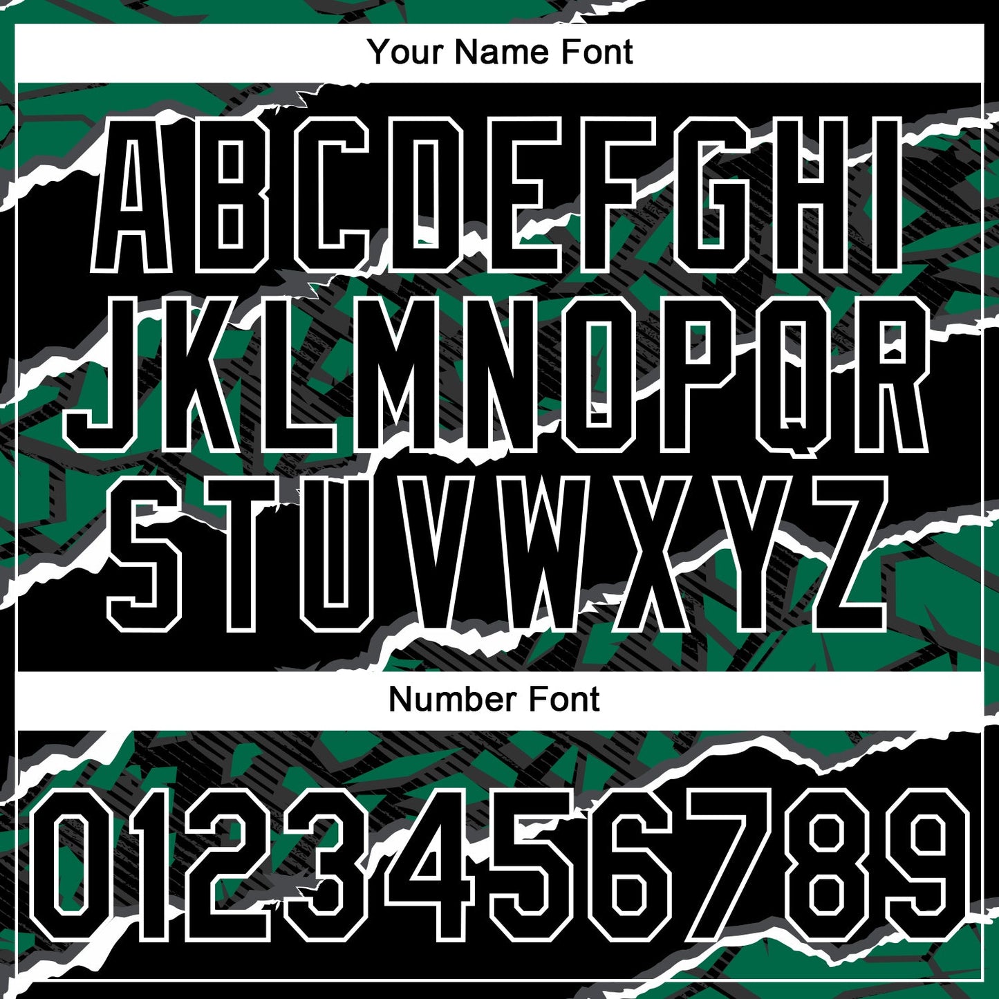 Custom Stitched Black Kelly Green-White 3D Pattern Design Torn Paper Style Sports Pullover Sweatshirt Hoodie view 4
