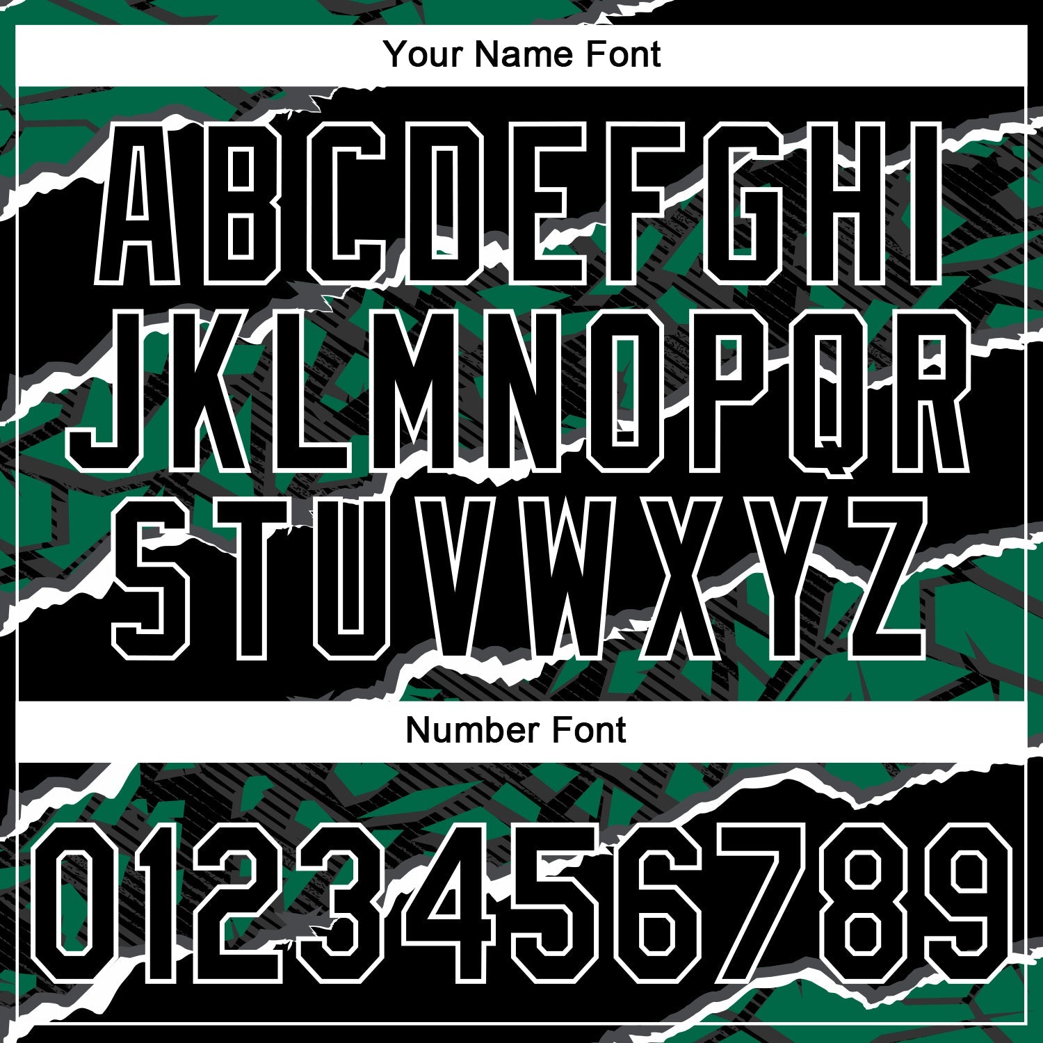 Custom Stitched Black Kelly Green-White 3D Pattern Design Torn Paper Style Sports Pullover Sweatshirt Hoodie view 4