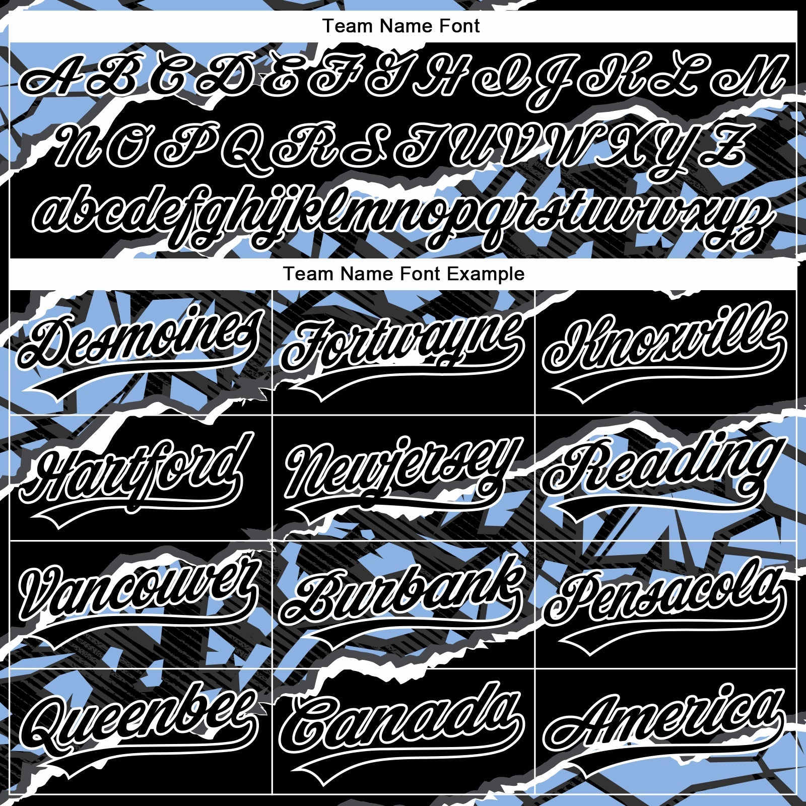 Custom Stitched Black Light Blue-White 3D Pattern Design Torn Paper Style Sports Pullover Sweatshirt Hoodie view 3