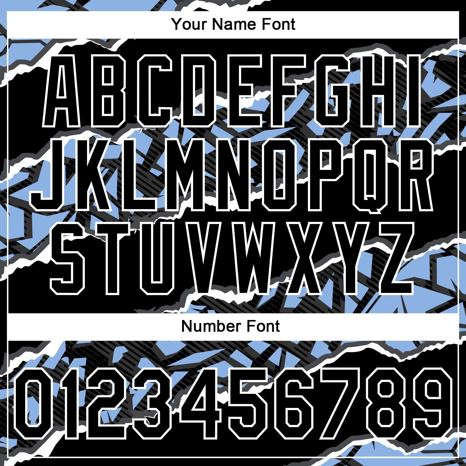 Custom Stitched Black Light Blue-White 3D Pattern Design Torn Paper Style Sports Pullover Sweatshirt Hoodie view 4