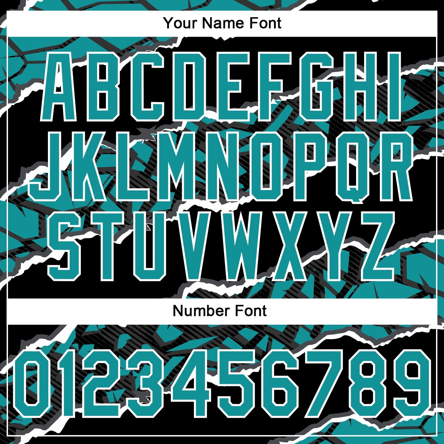 Custom Stitched Black Teal-White 3D Pattern Design Torn Paper Style Sports Pullover Sweatshirt Hoodie view 4