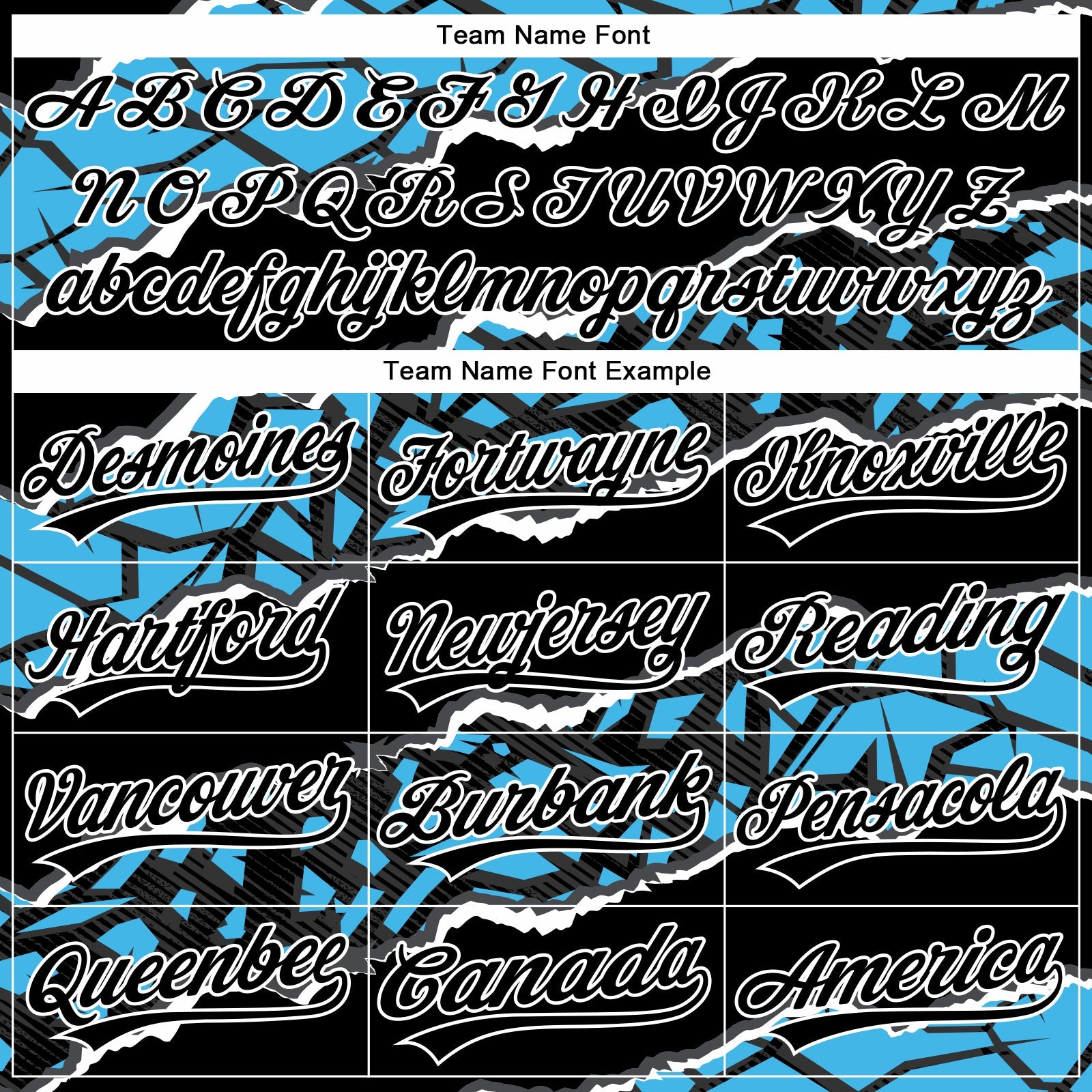 Custom Stitched Black Sky Blue-White 3D Pattern Design Torn Paper Style Sports Pullover Sweatshirt Hoodie view 3
