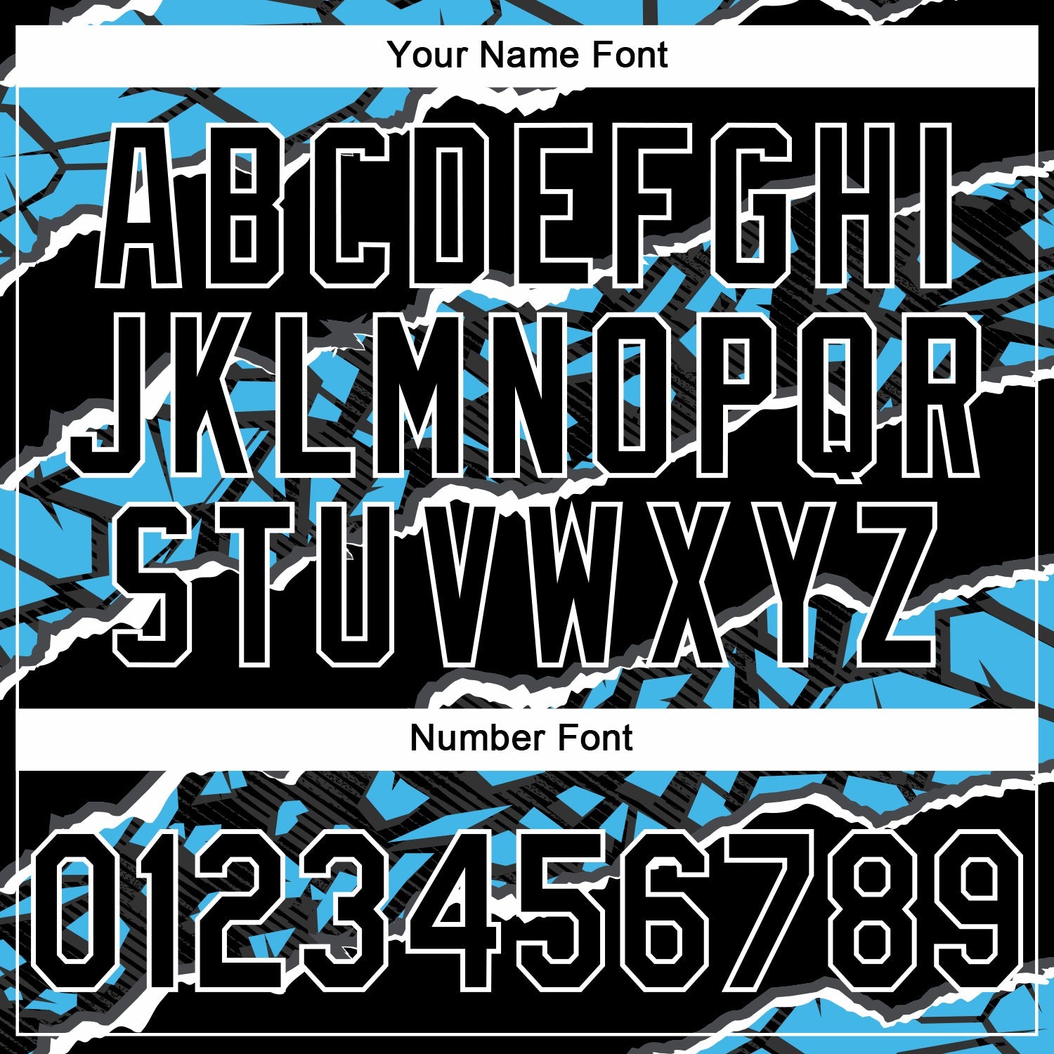 Custom Stitched Black Sky Blue-White 3D Pattern Design Torn Paper Style Sports Pullover Sweatshirt Hoodie view 4