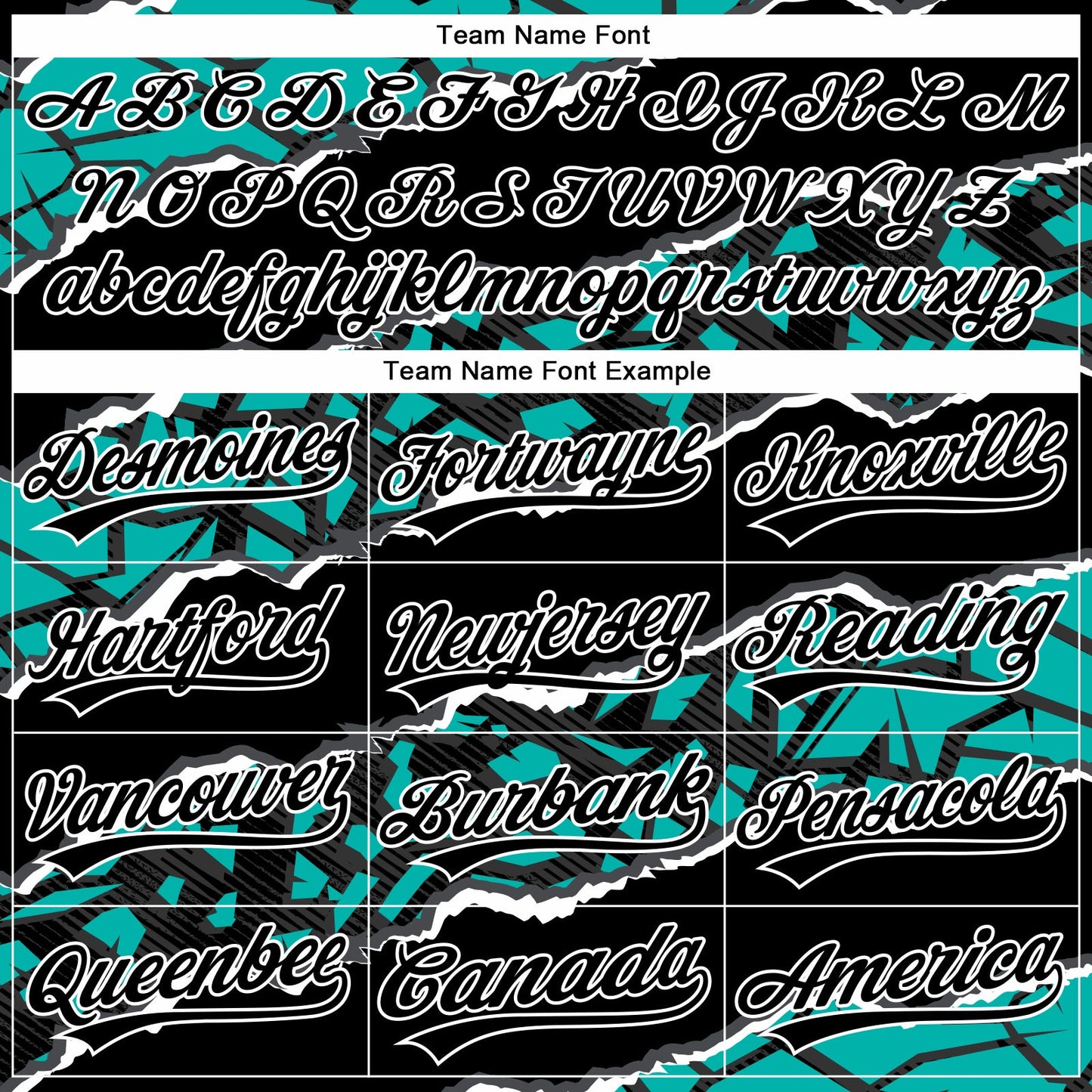 Custom Stitched Black Aqua-White 3D Pattern Design Torn Paper Style Sports Pullover Sweatshirt Hoodie view 3
