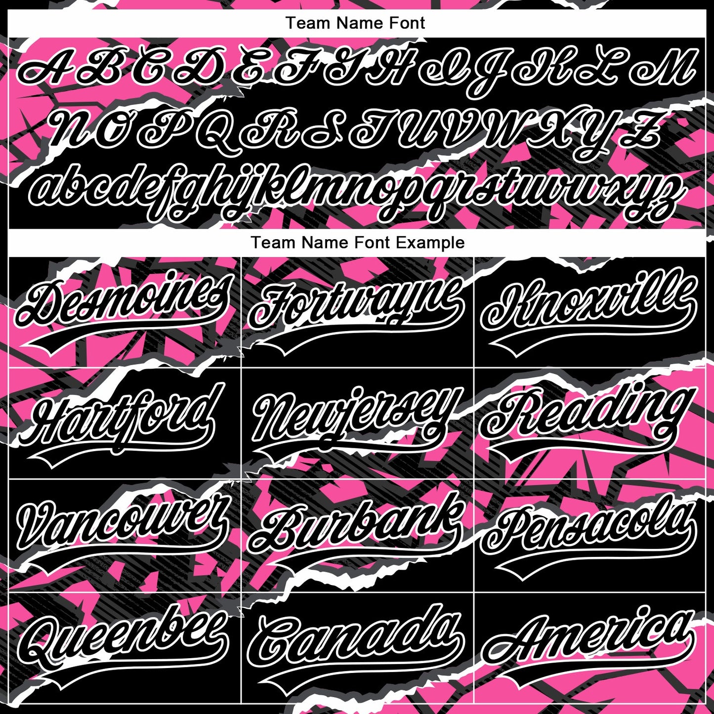 Custom Stitched Black Pink-White 3D Pattern Design Torn Paper Style Sports Pullover Sweatshirt Hoodie view 3
