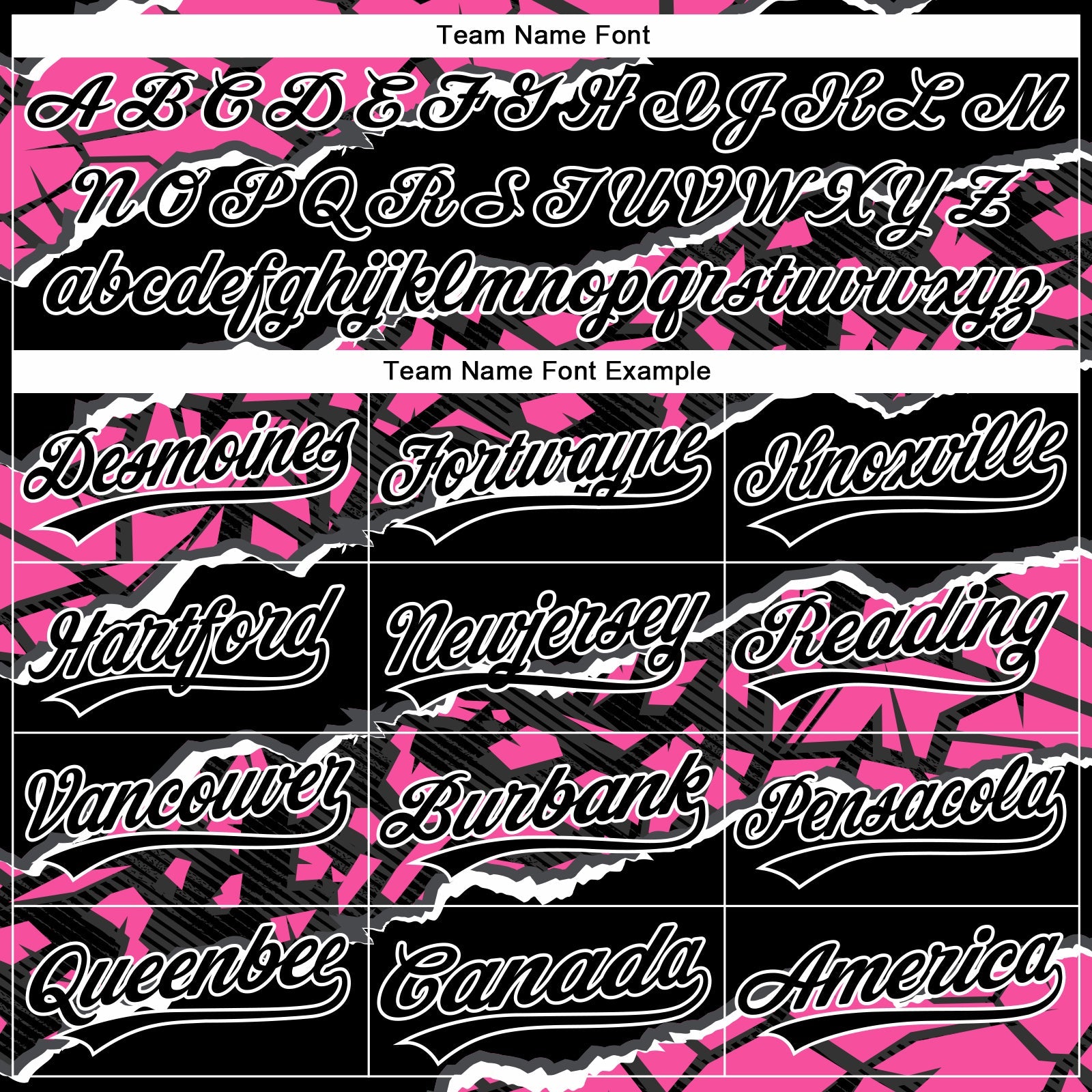 Custom Stitched Black Pink-White 3D Pattern Design Torn Paper Style Sports Pullover Sweatshirt Hoodie view 3