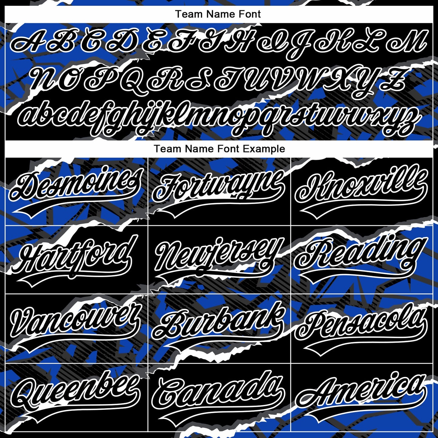 Custom Stitched Black Thunder Blue-White 3D Pattern Design Torn Paper Style Sports Pullover Sweatshirt Hoodie view 3