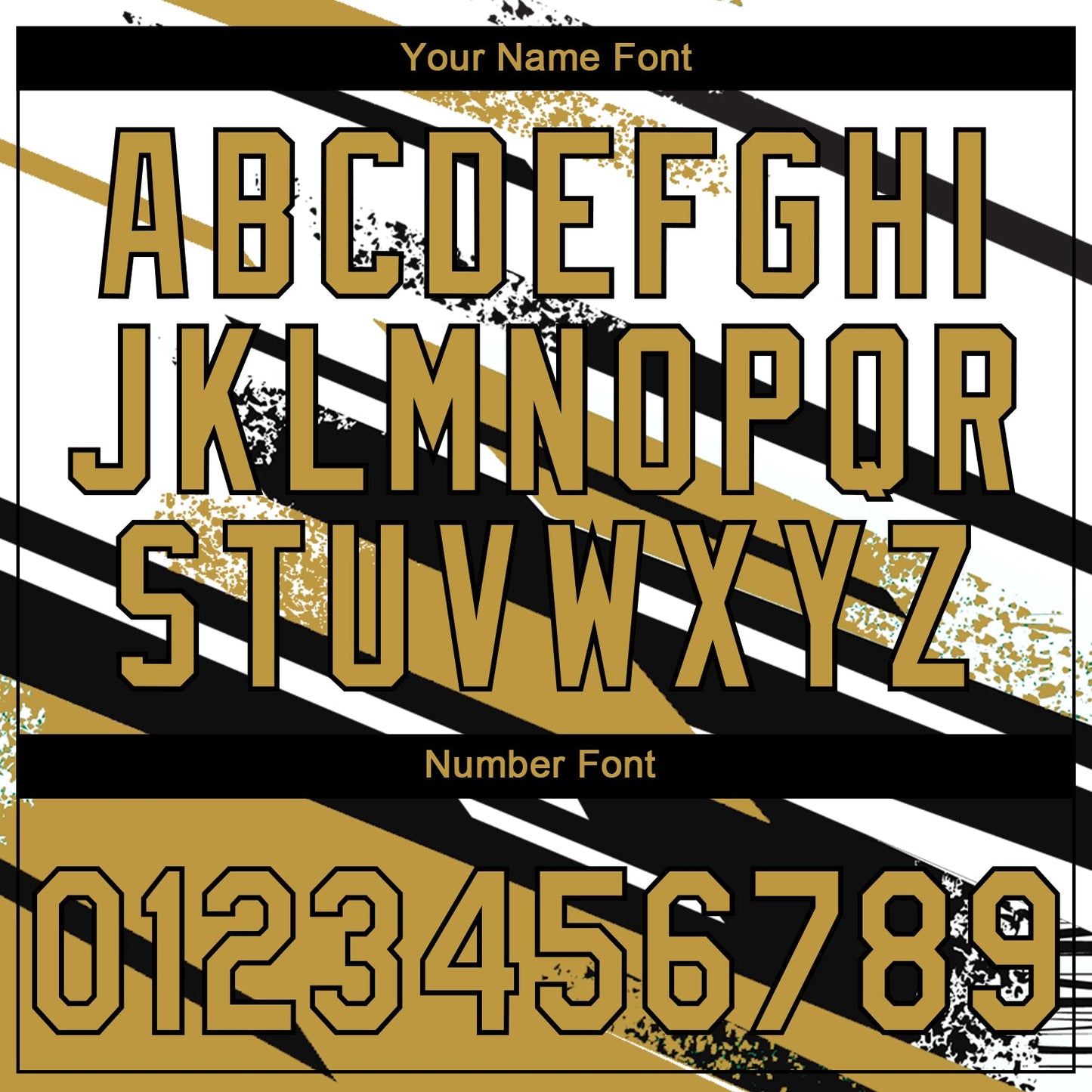 Custom Stitched Old Gold Black-White 3D Pattern Design Line Sportswear Pullover Sweatshirt Hoodie view 4