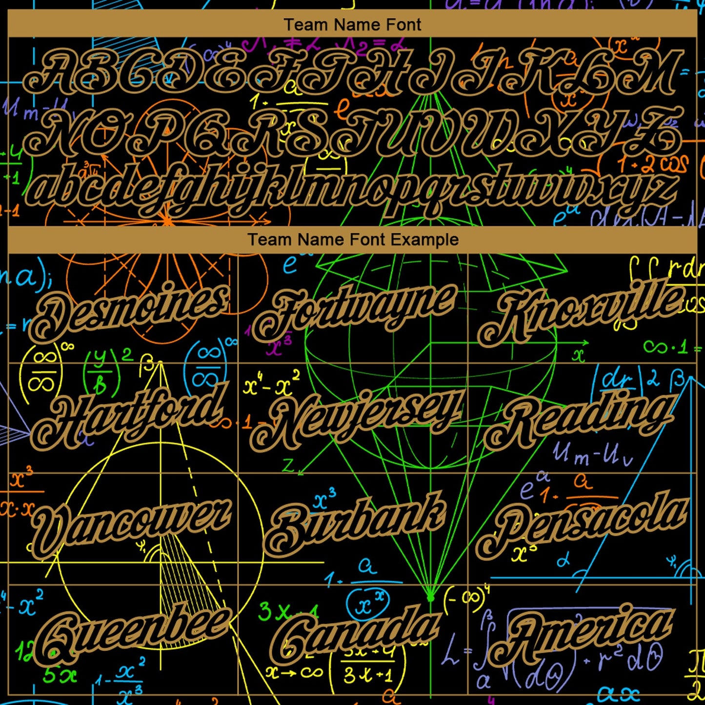 Custom 3D Pattern Design Math Performance T-Shirt view 3