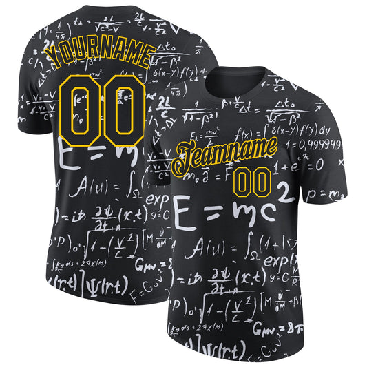 Custom 3D Pattern Design Math Performance T-Shirt - Main View