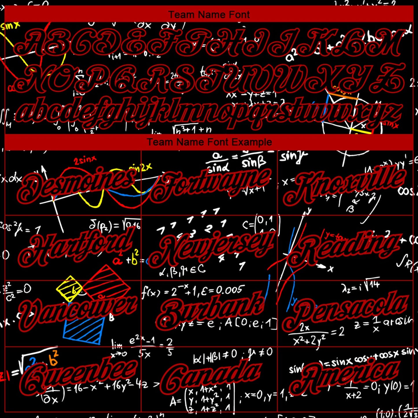 Custom 3D Pattern Design Math Performance T-Shirt view 3