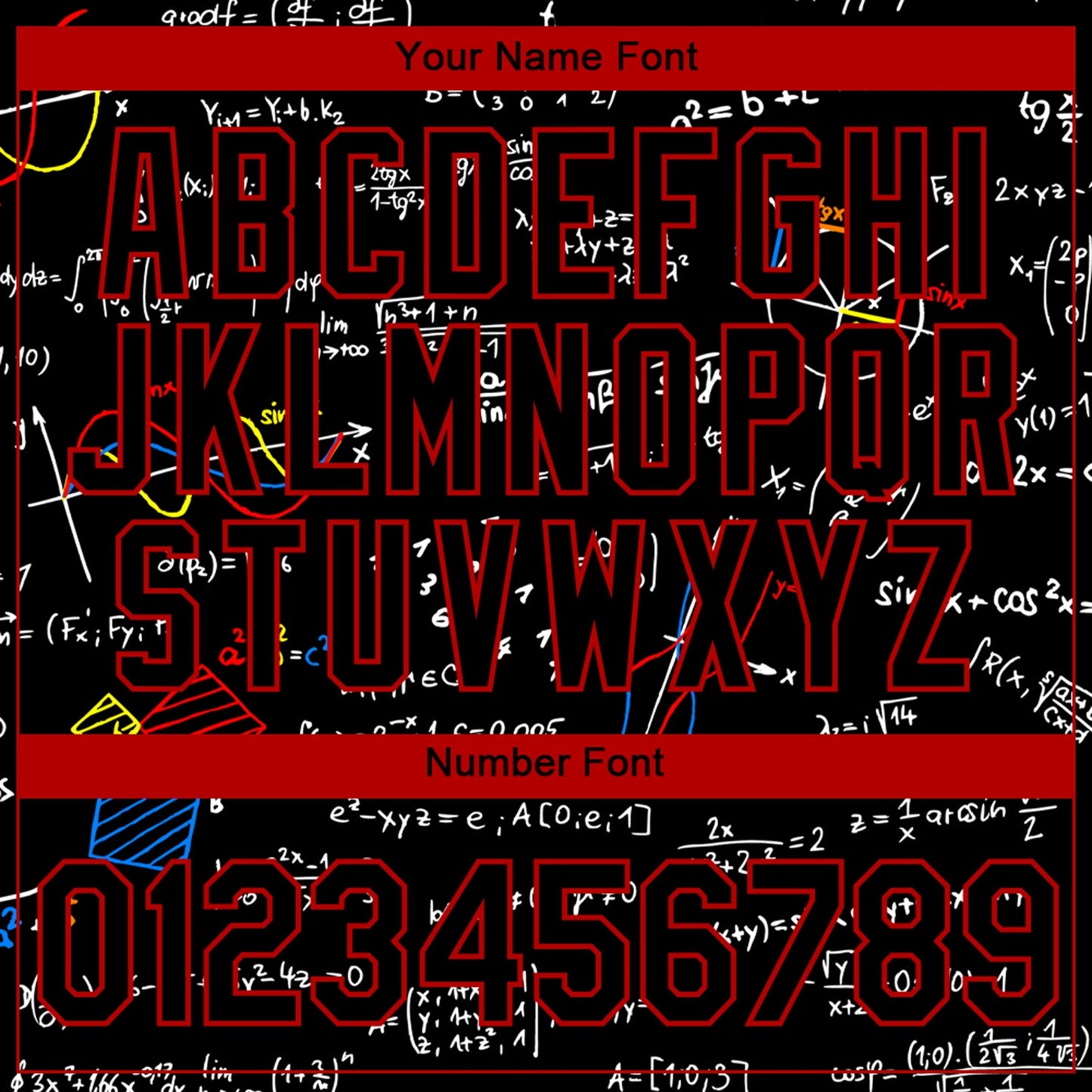 Custom 3D Pattern Design Math Performance T-Shirt view 4