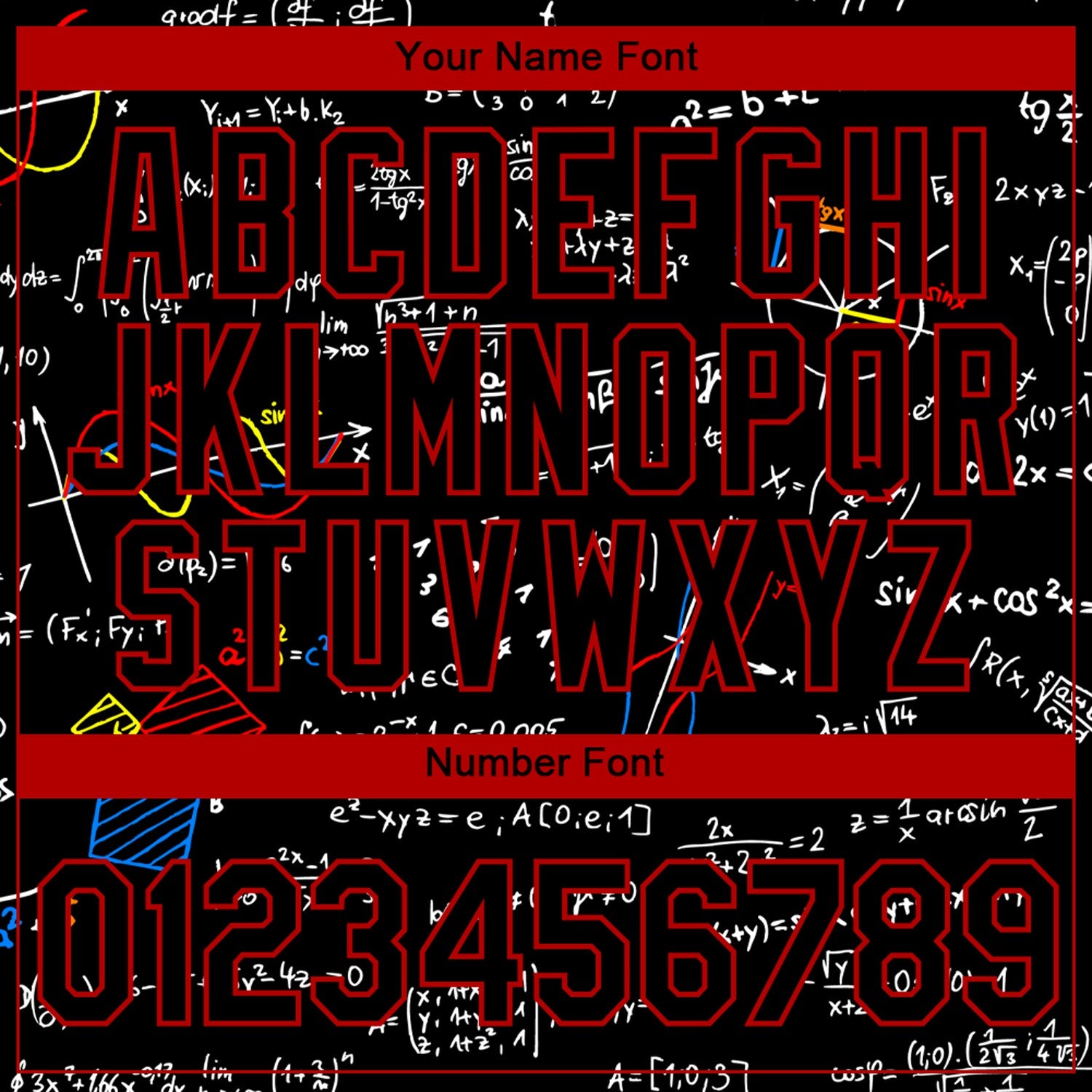 Custom 3D Pattern Design Math Performance T-Shirt view 4