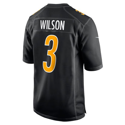 P.Steelers #3 Russell Wilson Replica Carbon Stitched American Football Jerseys - Main View