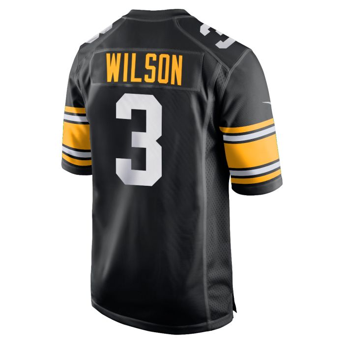 P.Steelers #3 Russell Wilson Replica Throwback Stitched American Football Jerseys - Main View