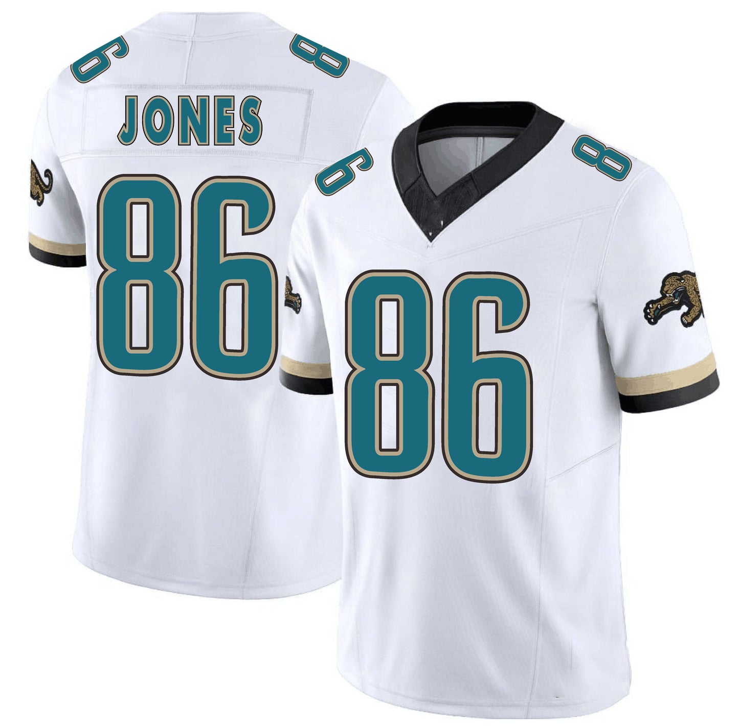 J.Jaguars #86 Brian Jones White F.U.S.E. Football Jerseys - Main View