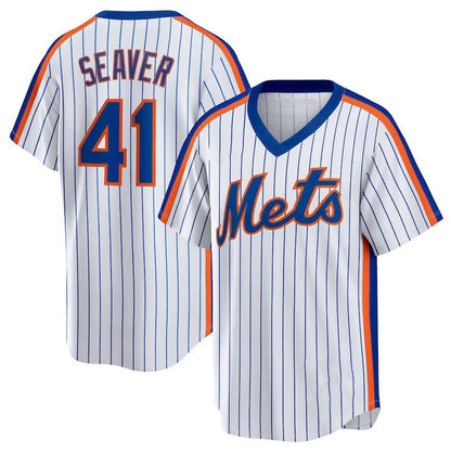 New York Mets #41 Tom Seaver White Home Cooperstown Collection Player Jersey Baseball Jerseys - Main View