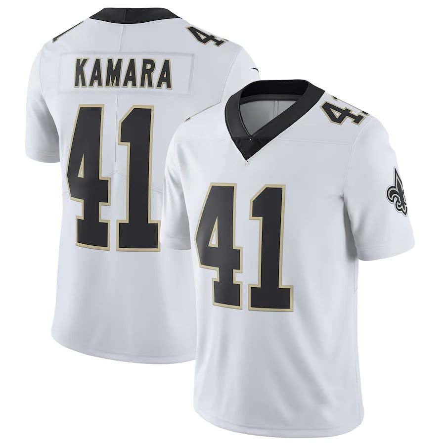 NO.Saints #41 Alvin Kamara White Vapor Untouchable Limited Jersey Stitched American Football Jersey - Main View