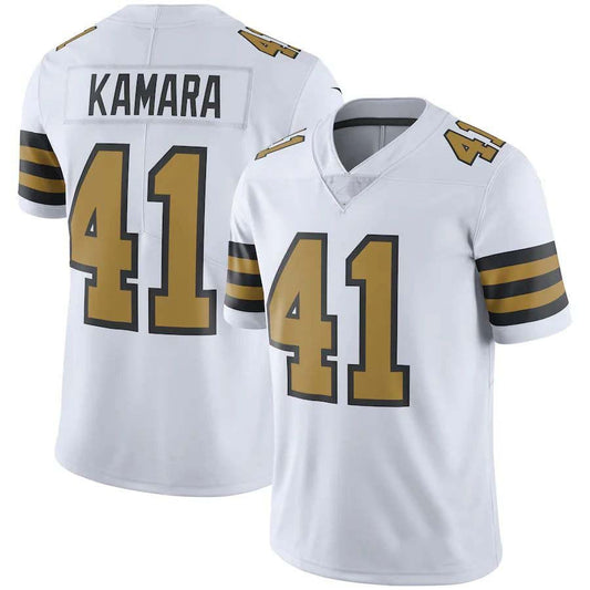 NO.Saints #41 Alvin Kamara White Vapor Untouchable Color Rush Limited Player Jersey Stitched American Football Jersey - Main View