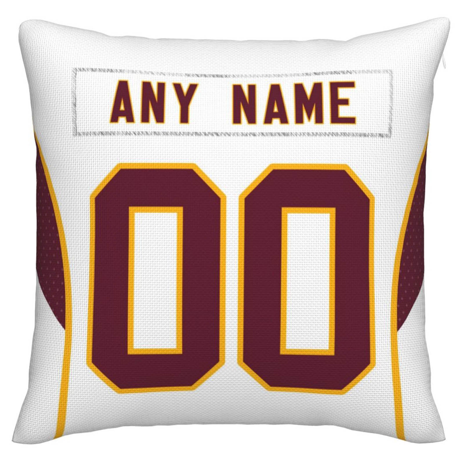 Custom W.Football Team Pillow Decorative Throw Pillow Case - Print Personalized Football Team Fans Name & Number Birthday Gift Football Pillows - Main View