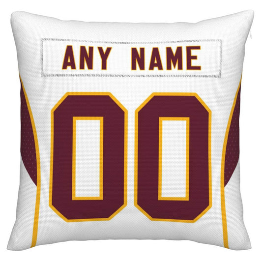 Custom W.Football Team Pillow Decorative Throw Pillow Case - Print Personalized Football Team Fans Name & Number Birthday Gift Football Pillows - Main View