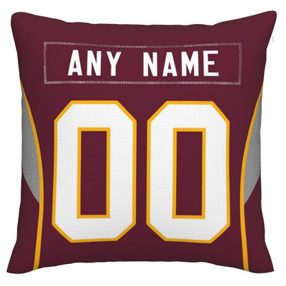 Custom W.Football Team Pillow Decorative Throw Pillow Case - Print Personalized Football Team Fans Name & Number Birthday Gift Football Pillows view 2