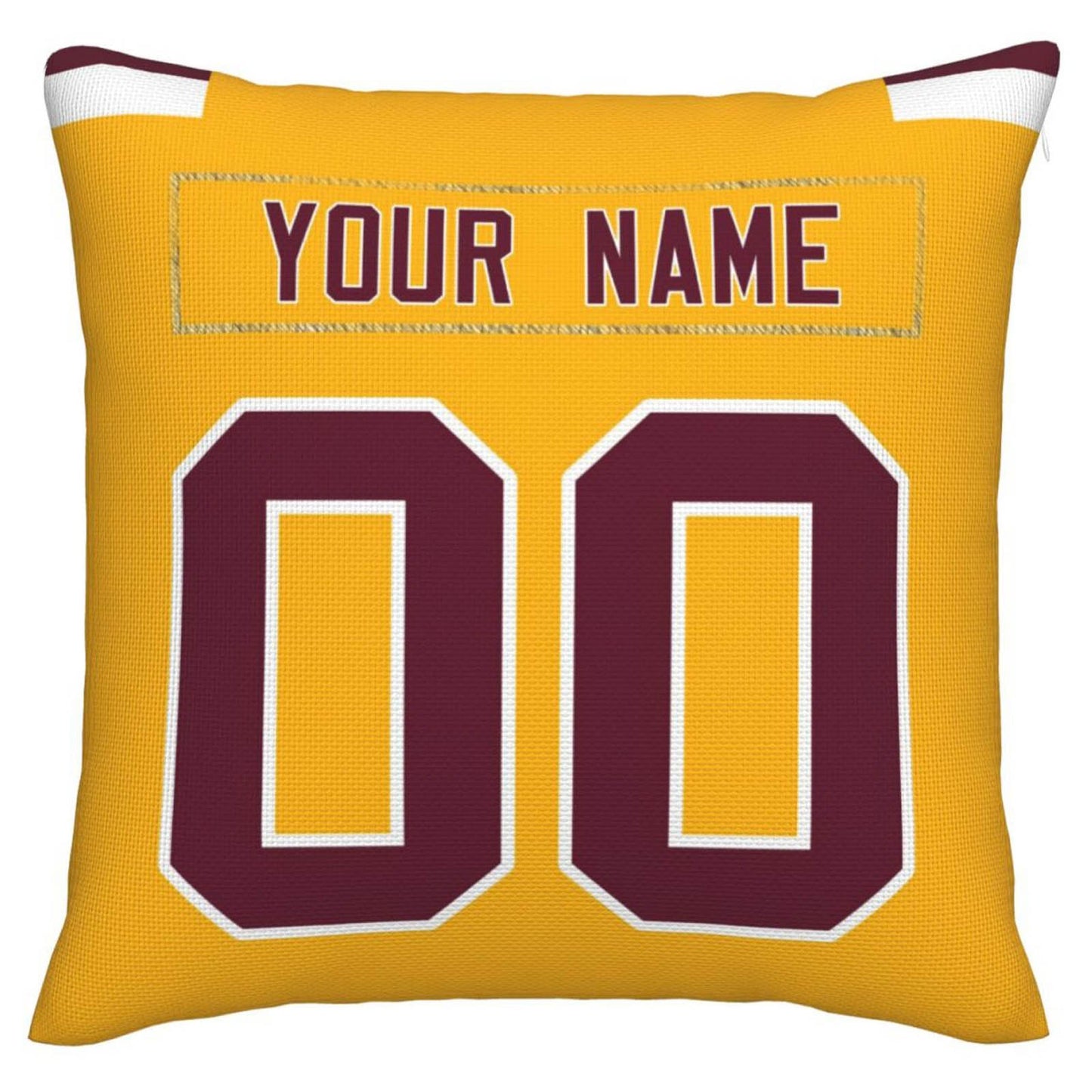 Custom W.Football Team Pillow Decorative Throw Pillow Case - Print Personalized Football Team Fans Name & Number Birthday Gift Football Pillows - Main View