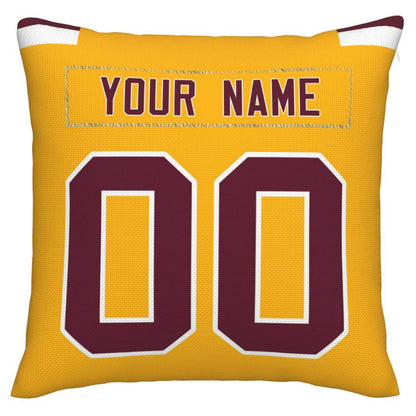 Custom W.Football Team Pillow Decorative Throw Pillow Case - Print Personalized Football Team Fans Name & Number Birthday Gift Football Pillows - Main View