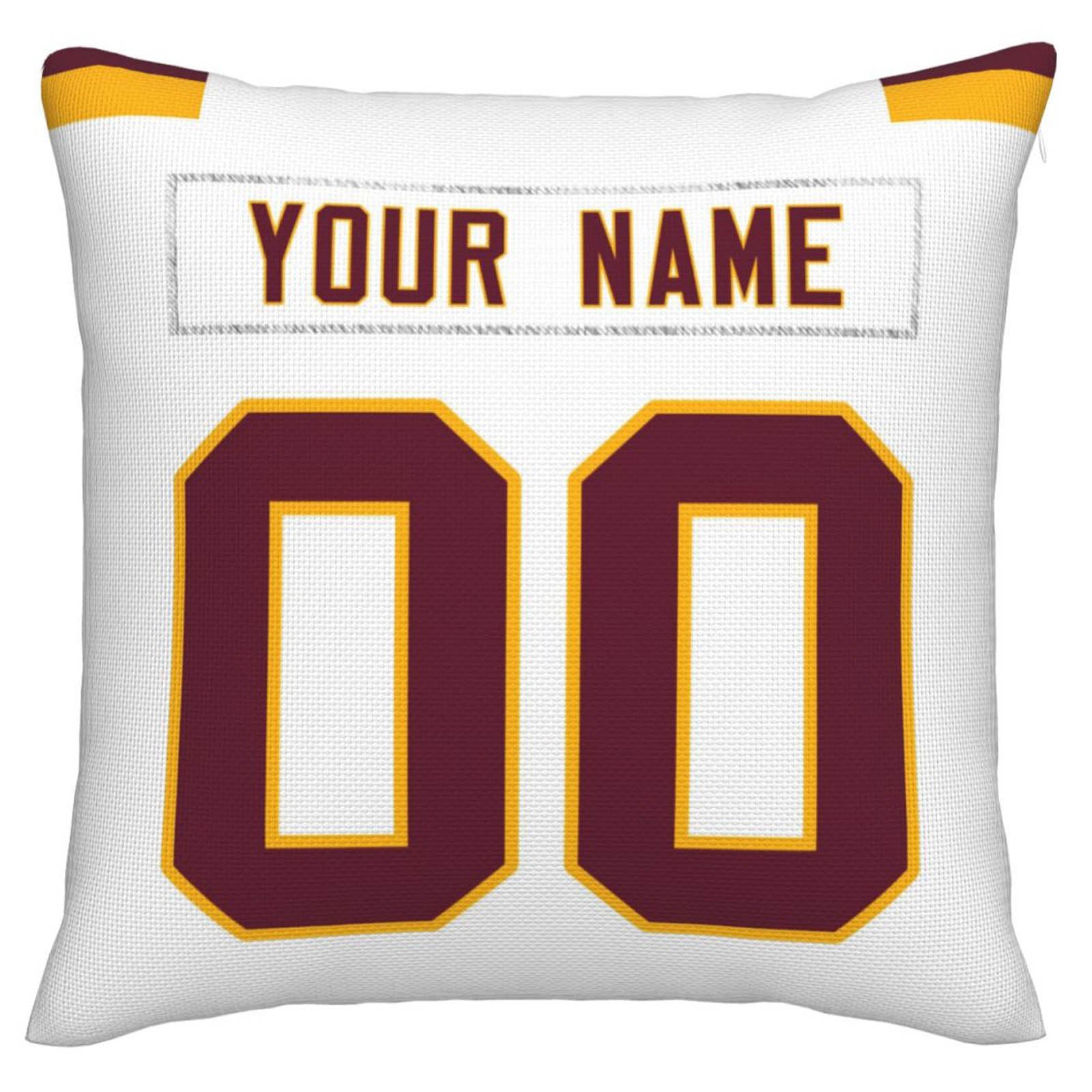 Custom W.Football Team Pillow Decorative Throw Pillow Case - Print Personalized Football Team Fans Name & Number Birthday Gift Football Pillows view 2