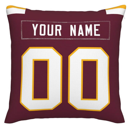 Custom W.Football Team Pillow Decorative Throw Pillow Case - Print Personalized Football Team Fans Name & Number Birthday Gift Football Pillows view 3