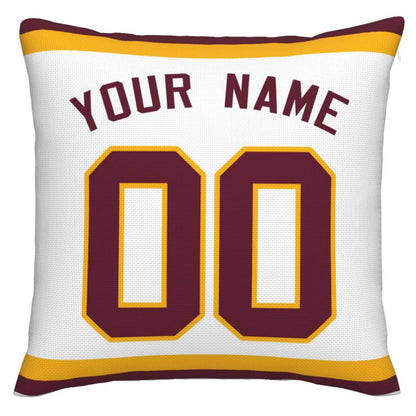 Custom W.Football Team Pillow Decorative Throw Pillow Case - Print Personalized Football Team Fans Name & Number Birthday Gift Football Pillows - Main View
