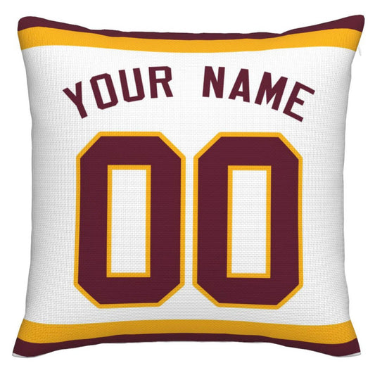 Custom W.Football Team Pillow Decorative Throw Pillow Case - Print Personalized Football Team Fans Name & Number Birthday Gift Football Pillows - Main View