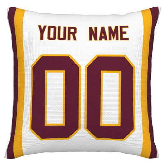 Custom W.Football Team Pillow Decorative Throw Pillow Case - Print Personalized Football Team Fans Name & Number Birthday Gift Football Pillows - Main View