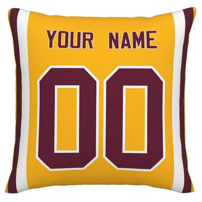 Custom W.Football Team Pillow Decorative Throw Pillow Case - Print Personalized Football Team Fans Name & Number Birthday Gift Football Pillows view 2