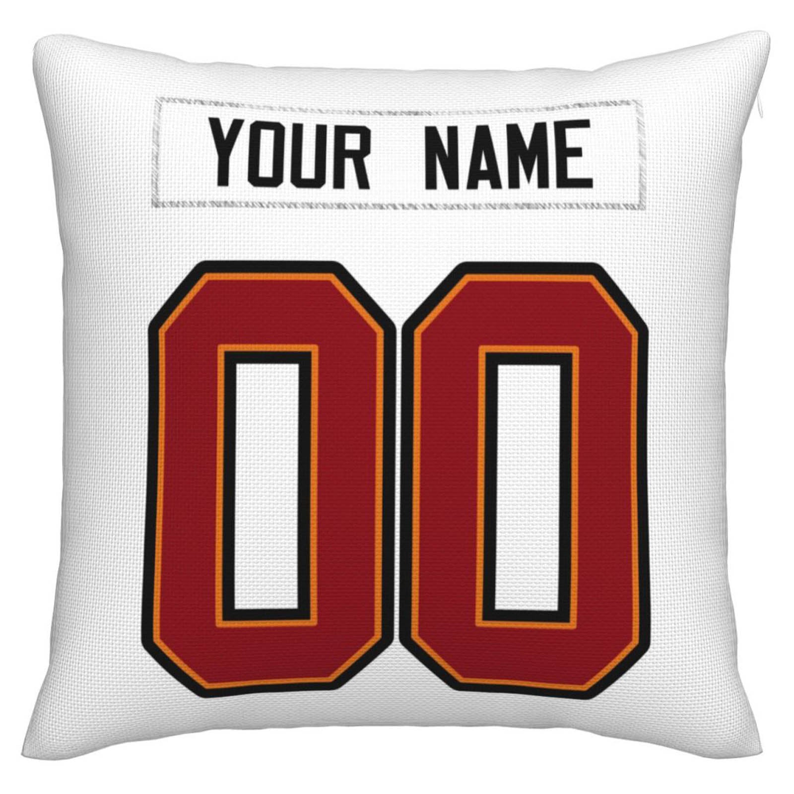 Custom TB.Buccaneers Pillow Decorative Throw Pillow Case - Print Personalized Football Team Fans Name & Number Birthday Gift Football Pillows - Main View