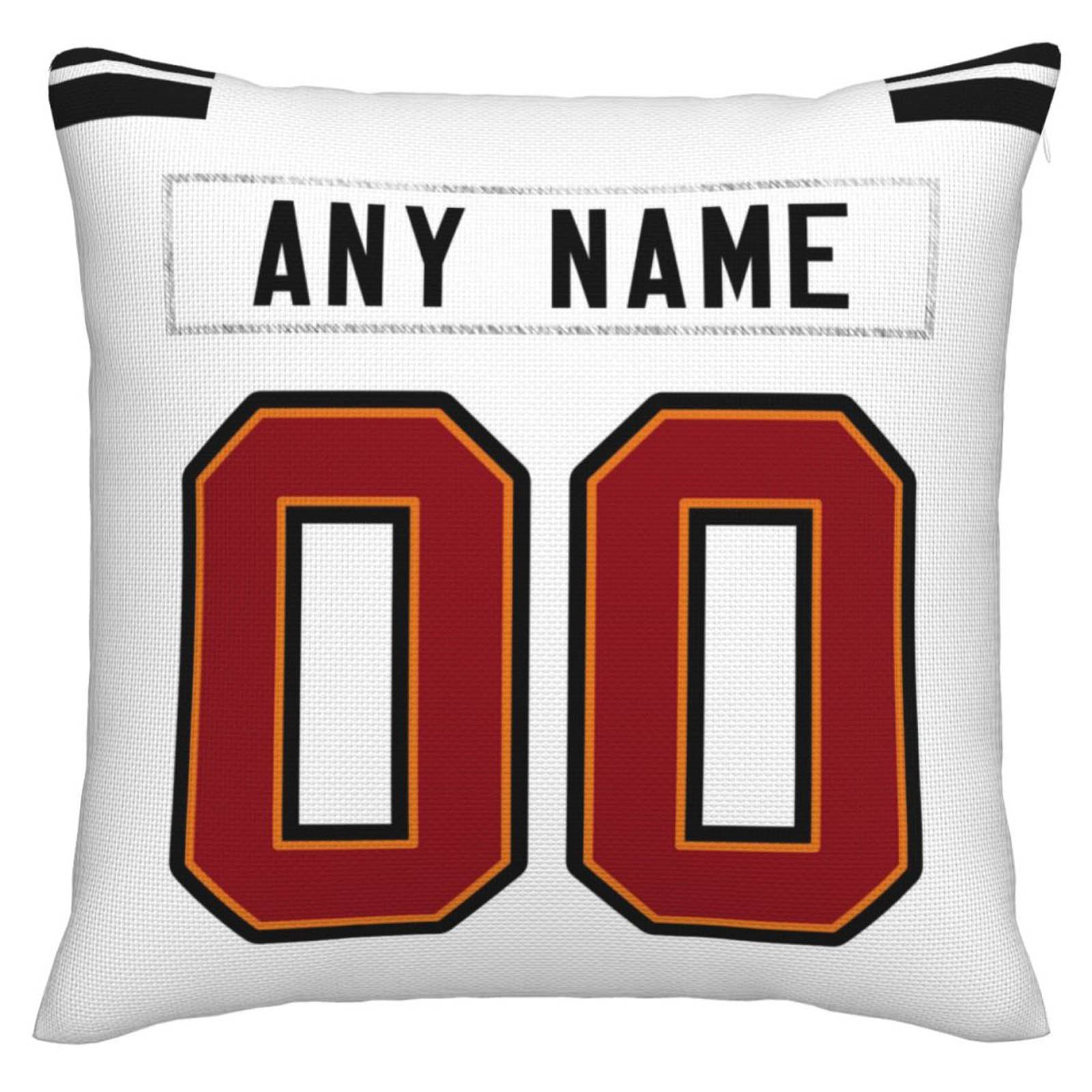 Custom TB.Buccaneers Pillow Decorative Throw Pillow Case - Print Personalized Football Team Fans Name & Number Birthday Gift Football Pillows - Main View