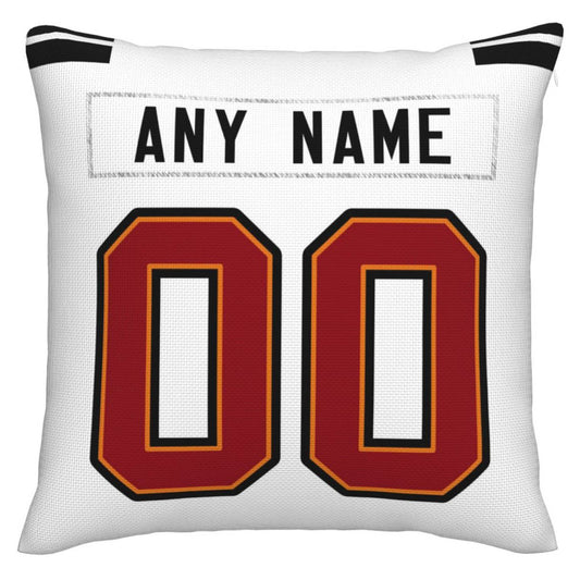 Custom TB.Buccaneers Pillow Decorative Throw Pillow Case - Print Personalized Football Team Fans Name & Number Birthday Gift Football Pillows - Main View