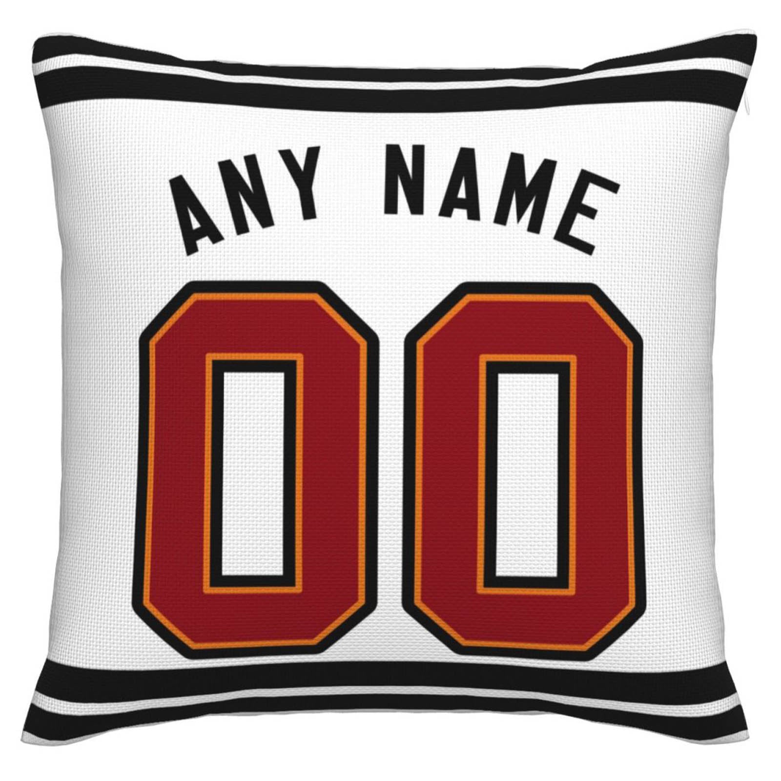 Custom TB.Buccaneers Pillow Decorative Throw Pillow Case - Print Personalized Football Team Fans Name & Number Birthday Gift Football Pillows - Main View