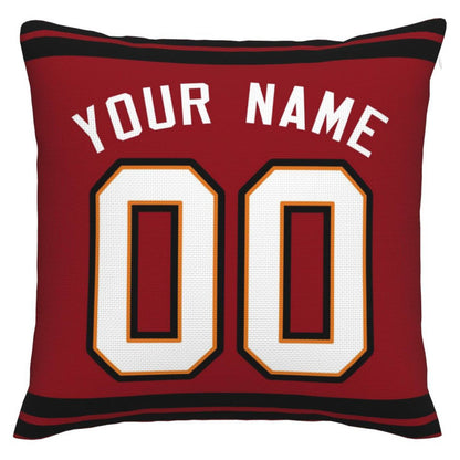 Custom TB.Buccaneers Pillow Decorative Throw Pillow Case - Print Personalized Football Team Fans Name & Number Birthday Gift Football Pillows view 2