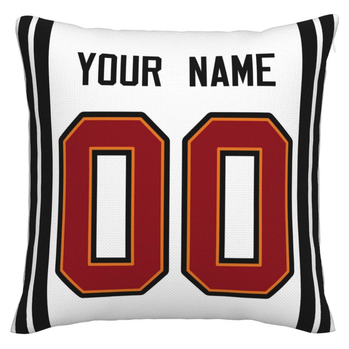 Custom TB.Buccaneers Pillow Decorative Throw Pillow Case - Print Personalized Football Team Fans Name & Number Birthday Gift Football Pillows - Main View