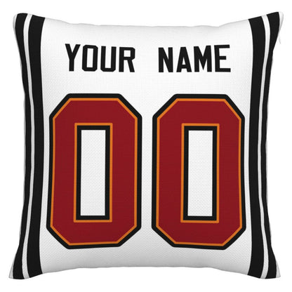 Custom TB.Buccaneers Pillow Decorative Throw Pillow Case - Print Personalized Football Team Fans Name & Number Birthday Gift Football Pillows - Main View