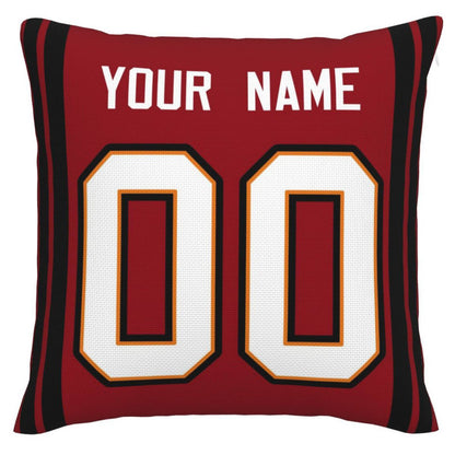 Custom TB.Buccaneers Pillow Decorative Throw Pillow Case - Print Personalized Football Team Fans Name & Number Birthday Gift Football Pillows view 2