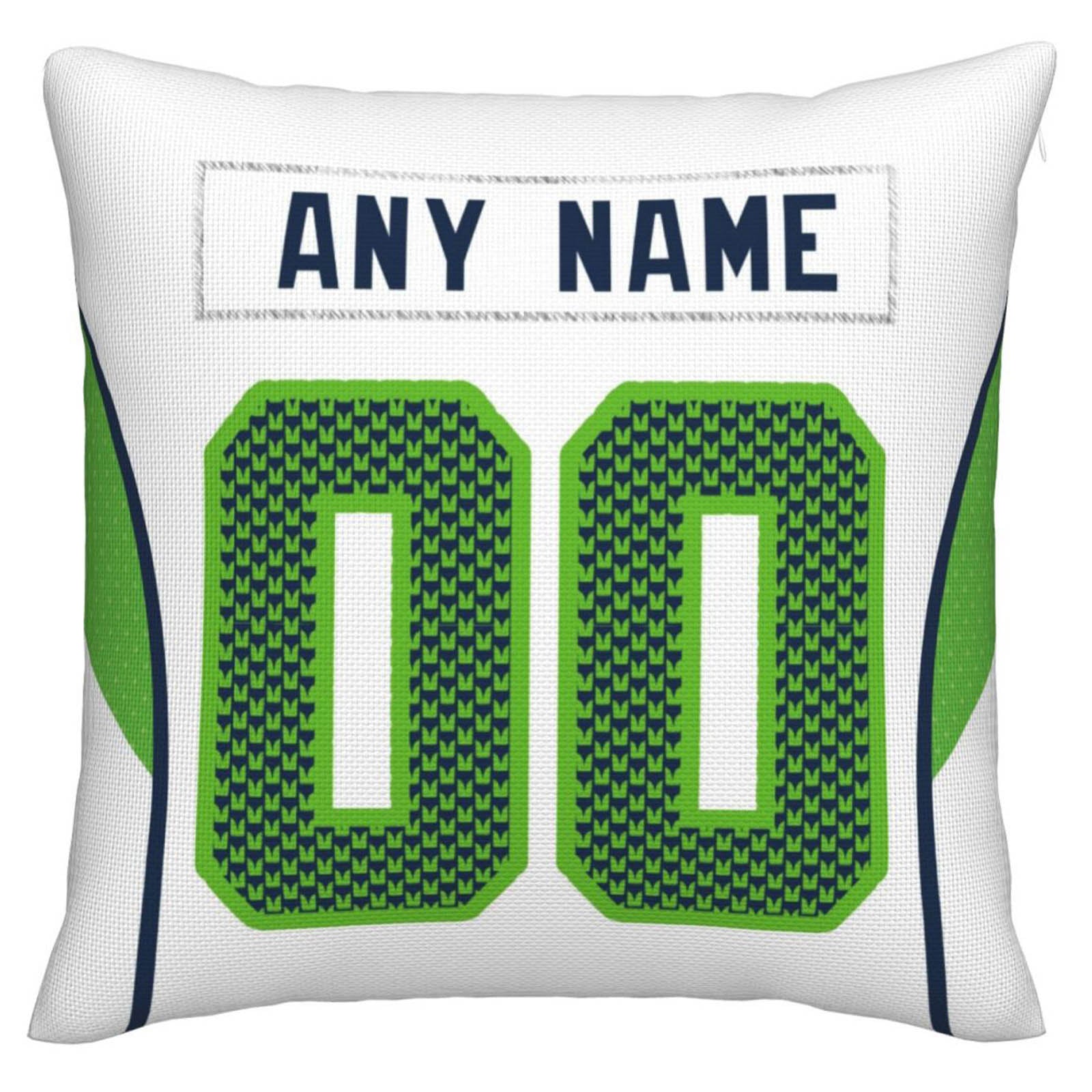 Custom S.Seahawks Pillow Decorative Throw Pillow Case - Print Personalized Football Team Fans Name & Number Birthday Gift Football Pillows - Main View