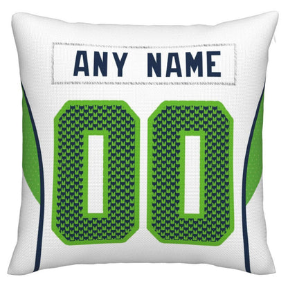 Custom S.Seahawks Pillow Decorative Throw Pillow Case - Print Personalized Football Team Fans Name & Number Birthday Gift Football Pillows - Main View