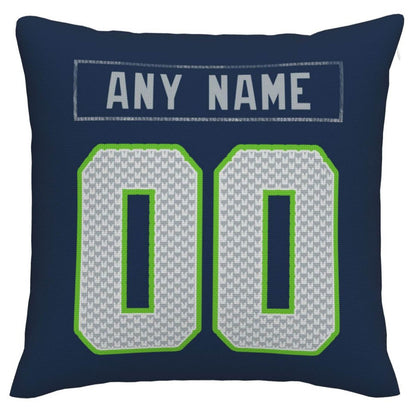 Custom S.Seahawks Pillow Decorative Throw Pillow Case - Print Personalized Football Team Fans Name & Number Birthday Gift Football Pillows view 3