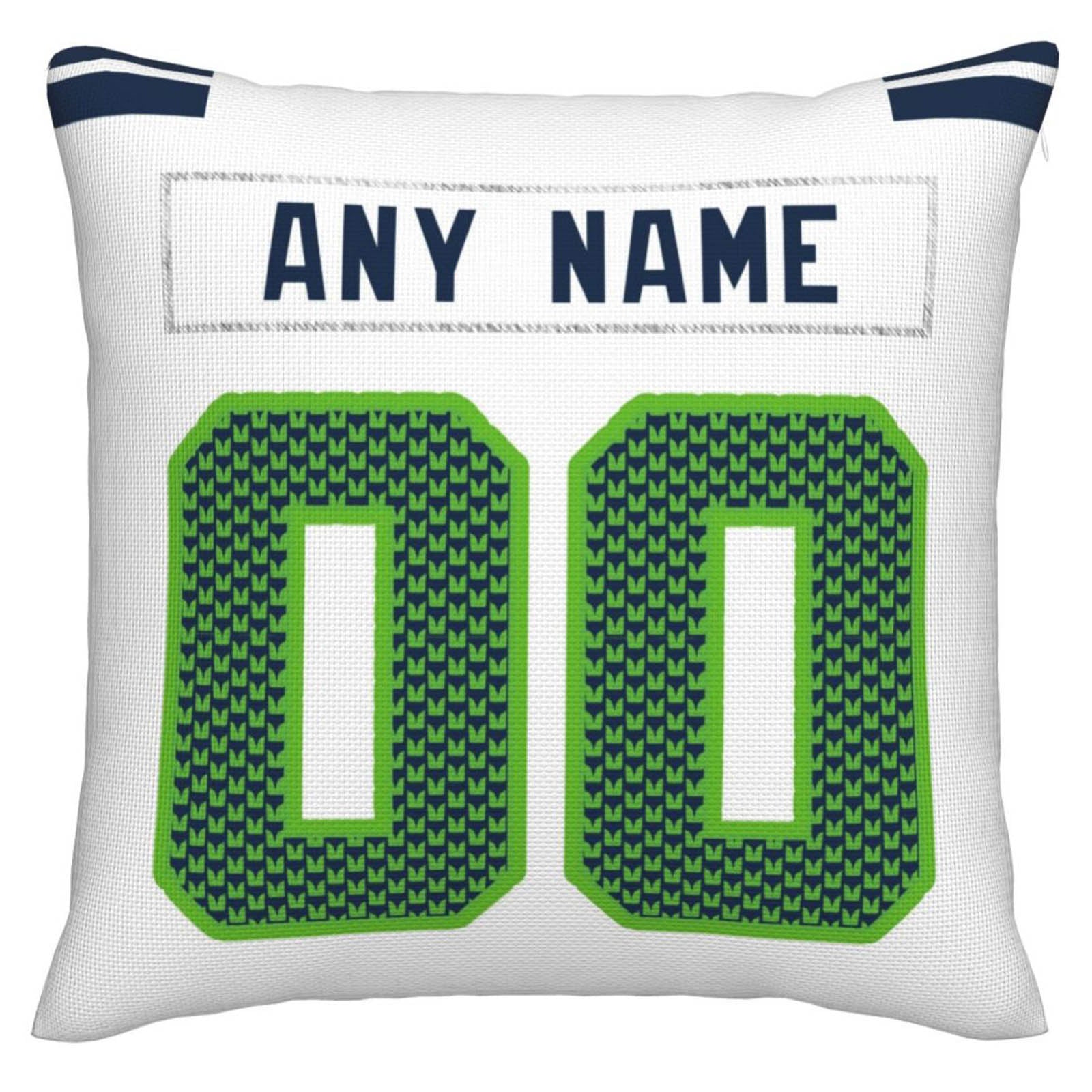 Custom S.Seahawks Pillow Decorative Throw Pillow Case - Print Personalized Football Team Fans Name & Number Birthday Gift Football Pillows - Main View