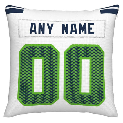 Custom S.Seahawks Pillow Decorative Throw Pillow Case - Print Personalized Football Team Fans Name & Number Birthday Gift Football Pillows - Main View