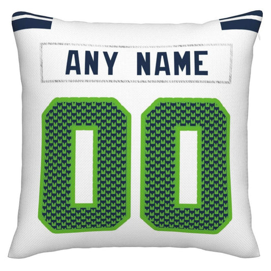 Custom S.Seahawks Pillow Decorative Throw Pillow Case - Print Personalized Football Team Fans Name & Number Birthday Gift Football Pillows - Main View
